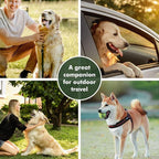 Collapsible Dog Bowls, Travel Food and Water Double Bowl for Cats & Dogs, 2-in-1 Portable BPA-Free Feeding Solution, Perfect for Traveling, Camping & Walking (L/ 100oz)
