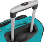 SWISSGEAR Sion Softside Expandable Spinner Luggage Durable Lightweight Travel Suitcase, Teal, Checked-Medium 25-Inch
