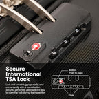 GinzaTravel 28 Inch Large Luggage Hardside Suitcase with Spinner Wheels TSA Approved Lock, Lightweight PP Hard Shell Luggage for Travel & Business, Black