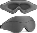 Sleep Mask - Total Blackout 3D Sleeping Mask, Super Lightweight & Silky Soft Eye Mask for Sleeping, Fully Adjustable Fit for Home, Office, Traveling, Meditation, Yoga, Gray, Mothers Day Gifts