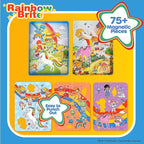 Rainbow Brite Magnetic Playset, 75 Characters & Accessories, Reusable Storage Tin and Play Scene, Fun Toddler Toys, Mess Free Travel Games & Road Trip Essentials, 4 Year Old Girl Birthday Gifts