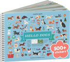 Hello Dogs 500+ Kids Sticker Book by Cupkin Toddler Airplane Travel Activity Coloring and Sticker Book, Road Trip Essentials, 12 Coloring Pages 12 Scenes for Ages 2–8 Years