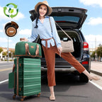 Hoteel Luggage Sets 3 Piece, 4-Year Warranty, Carry-On Luggage with Dual-Spinner Wheels, ABS Hard Shell Suitcase with TSA Locks, 20 Inch Lightweight Luggages for Travel, Green(20IN/DB/TB)