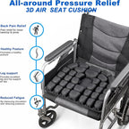 Upgrade Travel Seat Cushion for Airplane,Portable&Adjustable Air Seat Cushion,Coccyx Tailbone Pain Relief Chair Pad,Inflatable Cushion for Wheelchair, Travel,Driving,Office Work