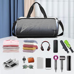 BE SMART Waterproof Mens Gym Bag with Shoe Compartment, Duffle Bag with Wet Pocket for Men, Lightweight Sport Carry On Duffel Bag for Travel, Sports, Fitness & Workout(Black Gradient)