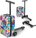 Detachable 4-in-1 Scooter Luggage for Kids – Ride-On Suitcase with Removable Luggage Body, Adjustable Handlebar, Durable Deck & Brake, Carry-On Size – Travel & Play
