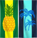 2 Packs Oversized Beach Towel Set 36 x 72 ln Large Big Pool Camping Swim Clearance Soft Towels Travel Essentials Accessories Must Haves Vacation Necessities Adult Gifts Coconut Tree Pineapple