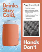 PartyPrints 25 Pack Orange Blank Can Cooler Sleeves, Customizable Bulk Insulated Foam for Beer, Collapsible Plain Drink Holder, Cold Soda Insulator, 12oz Regular, 16oz Tall Cans