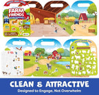 Reusable Sticker Books for Toddlers 1-3, Stickers for Toddlers 2-4 Years - Stickers for Kids Airplane Toys for Toddler 1-3, Toddler Travel Toys - Reusable Sticker Book Birthday Gifts for Boys Girls
