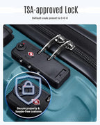 LIGHT FLIGHT Luggage Sets, 3 Piece Durable Suitcase Set with Spinner Wheels, 3 Pcs Hard Shell Lightweight Luggage with TSA Lock, Large Checked Travel Suitcases, 20/24/28 Inch,Teal Blue