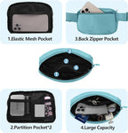 Fanny Pack Crossbody Bag for Women and Men, Belt Bag for Hiking Bum Bag with Adjustable Strap,Casual Cell Phone Pouch?Waist pack for Running Workout Sports Travel Light Blue