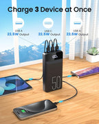 LOOPEAK Power Bank 50000mAh 22.5W Fast Charging Portable Charger, USB C Quick Charge with 3 Outputs & 2 Inputs, LED Display, Huge Capacity External Cell Phone Battery Pack for iPhone, Samsung, iPad