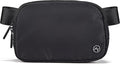 Pander Two Way Zipper Fanny Pack Nylon Everywhere Belt Bag for Women, Water Repellent Waist Packs, Crossbody Bags with Adjustable Strap (Black).