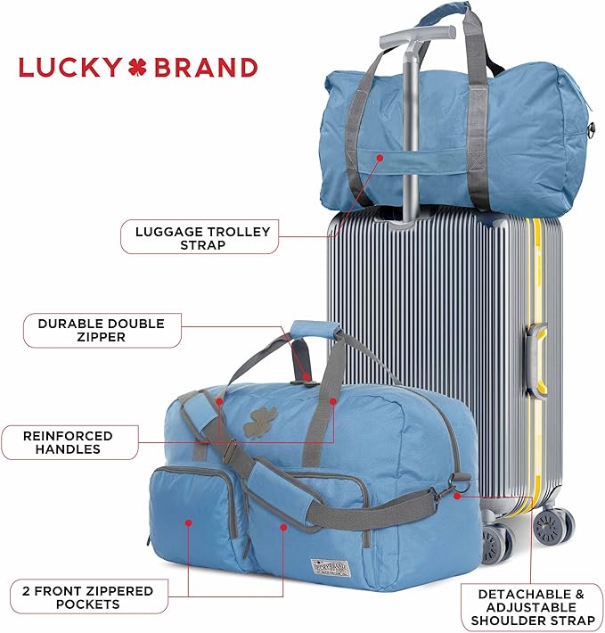 Lucky Travel Duffel Bags 115L, Gym Bag, Travel Bag & Large Duffle Bag for Men, Foldable Overnight Weekender Bags for Women & Men with Adjustable Shoulder Strap,