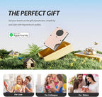 Air Wallet, Built-in Tracker Slim Wallet, Smart Wallet with Money Clip, Compatible with FindMy Network(iOS Only), Anti-Theft Card Holder, *Gift for Men (Tracker Wallet, khaki)