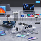USB C Charger 730W USB C Charger Block,Upgraded GaN V 10-Port Fast Charging Station Hub,3X PD 100W Laptop Charging Adapter Compatible with MacBook Pro/Air,DELL,Steam Deck,iPhone 16/15/14,Galaxy S23