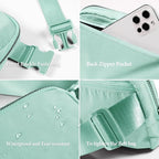 YOSHUYUKI Fanny Pack Crossbody Bag Trendy Waterproof Small Cross Body Purse for Women Men Fashion Waist Packs Mini Belt Pouch Chest Bum Hip Bag Lulu Dupes for Travel Vacation Running Matcha Cream