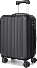 LIGHT FLIGHT Carry On Luggage 22x14x9 Airline Approved, Durable Hard Shell Carry On Suitcases with Wheels, Expandable Hardside Lightweight Travel Luggage with TSA Lock 20 Inch Carry on, Black