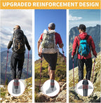 Covacure Hiking Poles Collapsible Trekking Poles - Aluminum Alloy 7075 Walking Sticks for Hiking with Telescopic & Foldable Tri-fold Design Hiking Gear for Women Men, Hiking, Camping, Climbing