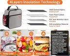 ZM-YOUTOO Lunch Box for Men - Reusable Lunch Bag Men Adult Women- Insulated Small LunchBox (Light Gray)