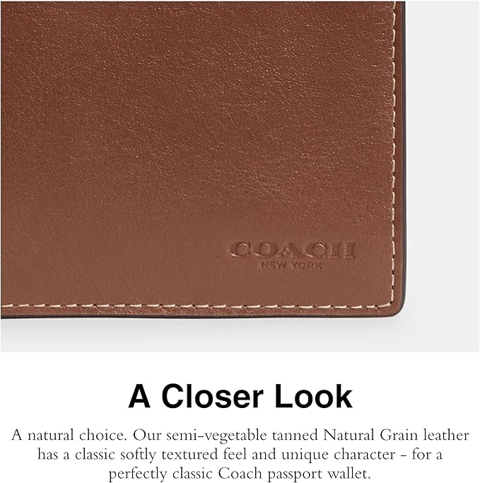 Passport Case in Natural Full-Grain Leather