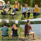 Bolosy 2 Pack Camping Stool with Removable Padded Folding Outdoor Stool Camping Stool Padded Oversized Ottoman Camping Chair Foot Rest Camp Stool Folding Stools