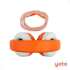 YOTO Wired Headphones – Kids Accessories, Lightweight Adjustable & Foldable Over-Ear Earphones with Travel Bag, Volume-Limiting for Safe Listening & Daisy Chain Feature for Audio Sharing