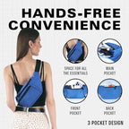Blue Fanny Pack Belt Bag I Mens Fanny Packs for Women Fashionable - Crossbody Bag Bum bag Waist Bag Waist Pack - Hands Free for Hiking, Running, Travel, Waterproof and more