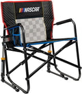 GCI Outdoor NASCAR Freestyle XL Rocker Camping & Sideline Sports Chair | Portable Folding Rocking Chair with Durable Armrests & Drink Holder | Great for Big and Tall, Black