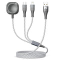 Apple Watch Charger Multi Charging Cable 6FT, Nylon Braided USB AM Port to Lightning Type C USB C Cord iWatch Magnetic Wireless 3 in 1 Charging Wire for iPhone Android Phone and iWatch
