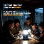 innofox LED Camping Lantern, 1500 LM Lanterns for Power Outages with 4 D Batteries Included, Battery Powered Lantern Flashlight with 4 Light Modes, Weatherproof Tent Light for Storms and Hurricanes