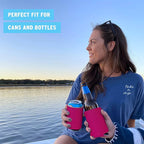 Blank Beer Can Coolers Sleeves (14-Pack) Soft Insulated Beer Can Cooler Sleeves - HTV Friendly Plain Can Sleeves for Beer Cans & Bottles - Blanks for Vinyl Projects Wedding Favors & Gifts (Raspberry)
