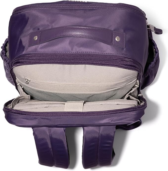 Baggallini Tribeca Expandable Laptop Backpack - 15"x11" Lightweight RFID Computer Bag for Work & Travel with Luggage Sleeve
