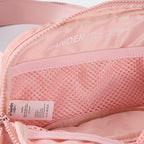 Pander Two Way Zipper Fanny Pack Nylon Everywhere Belt Bag for Women, Water Repellent Waist Packs, Crossbody Bags with Adjustable Strap (Mono Pink).