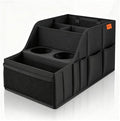 Car Seat Organizer Backseat and Passenger Seat Organizer with 9 Compartments 2 Cup Holders Car Organizer Front Seat Storage for Travel Kids，Black