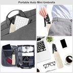 Compact Travel Umbrella for Purse - Flat Handle, Waterproof for Light Rain