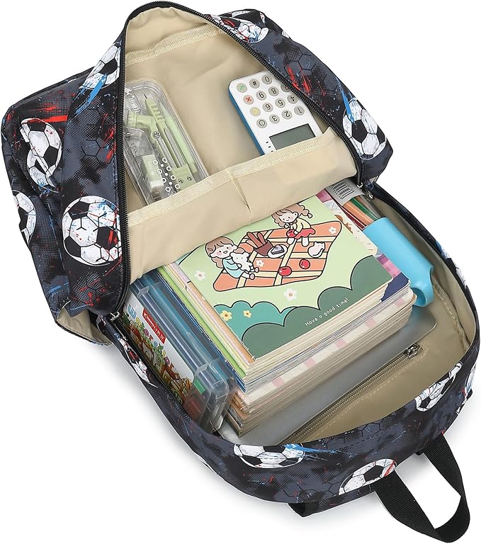 CAMTOP Preschool Backpack for Kids Boys Soccer Backpack Toddler Kindergarten School Bookbags for Age 3-8