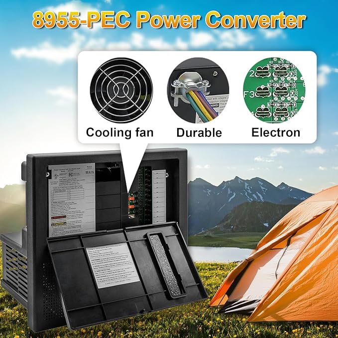 WF 8955-AD 55 Amp RV Power Converter, Power Center/Battery Chargers for rv,Camper, Trailer,rv Converter Charger,120V to 12V Camper Power Converter 55 amp