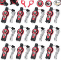 Arrowbash 12 Pack Emergency Survival Whistle 7-in-1 Compass Hiking Survival Safety Whistle with Lanyard Outdoor Multifunctional Tool Ideal for Hiking Camping Rescue Signaling