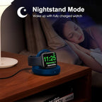 2026 Upgraded for Apple Watch Charger Magnetic Fast Charging Dock,Portable Wireless Charging Stand Compatible with iWatch Series Ultra/SE/11/10/9/8/7/6/5/4/3/2 Support Nightstand Mode-Blue