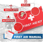 First Aid Kit for Home Car Travel 107 Piece Emergency Kits for Hiking Camping Small Trauma Kit for Boat Vehicle Lightweight Compact Pocket Aid Kit for Sports Outdoor Survival