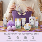 Spa Luxetique Gift Baskets for Women, Spa Gifts for Women - 10pcs Lavender Bath and Body Sets with Body Lotion, Bubble Bath, Relaxing Spa Sets, Birthday Mothers Day Gifts for Mom