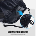 Gloppie Shoe Bags for Travel, (2-Pack) Shoe Storage Bag with Drawstring, Packing Organizer for Sneakers, Gym, Luggage, Closet, Weekender Overnight Travel Essentials
