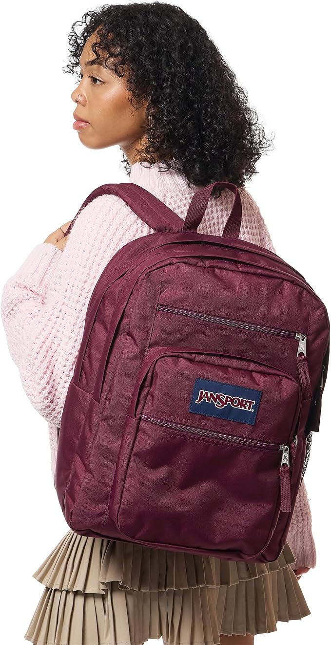 JanSport Laptop Backpack - Computer Bag with 2 Compartments, Ergonomic Shoulder Straps, 15” Laptop Sleeve, Haul Handle - Cherry Lacquer