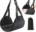 Foot Hammock for Aircraft Travel Car, with Storage Bag, Adjustable Portable Foldable Footrest Leg Rest, Removable Mat for Men and Women, Desktop Hammock Support for Travel, Cars and Home