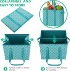 WISELIFE Reusable Grocery Bags [6 Pack],Large Grocery Tote Bag Water Resistant Shopping Bags Foldable Grocery Bag for Clothes,Shoes and Picnic,Green