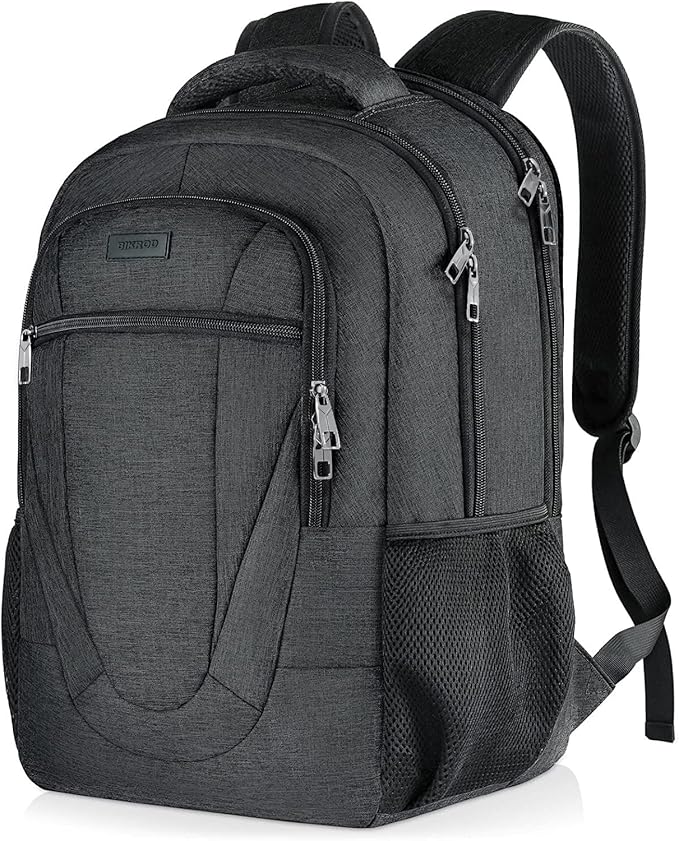 BIKROD 45L Extra Large Travel Laptop Backpack for Men and Women, Carry on Back Pack Fit 18.4 IN Laptop, Black, Gift