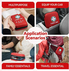 General Medi First Aid Kit - 170 Pieces Hard Case and Lightweight - Great for Travel, Home, Office, Vehicle, Camping, Workplace & Outdoor (Red)