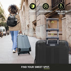 Kenneth Cole REACTION Out of Bounds Lightweight Hardshell 4-Wheel Spinner Luggage, Midnight Black, 2-Piece Set (20" & 28")