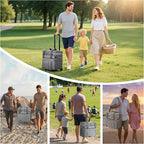 MIYCOO Cooler Bag Double Deck - 60 Can Leakproof Insulated Portable Soft Lunch Cooler, Extra Large Expandable Ice Chest Cooler for Beach, Picnic, Camping, Shopping